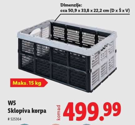 W5 Sklopiva korpa