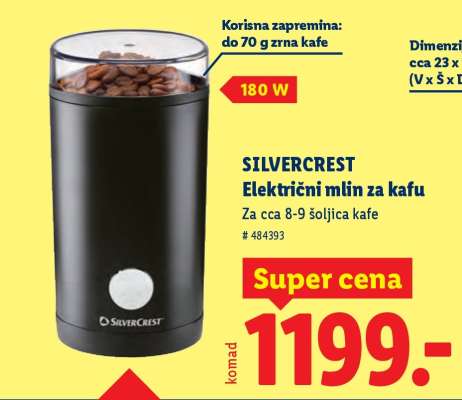 Silvercrest Električni mlin za kafu