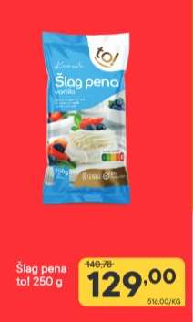 Šlag pena tol 250 g