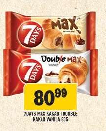 7DAYS Max Kakao i Double Kakao Vanila 80g