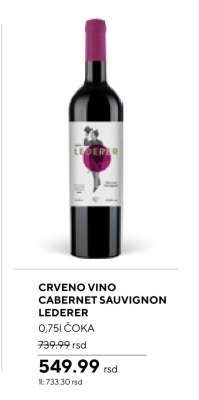 CRVENO VINO CABERNET SAUVIGNON LEDERER