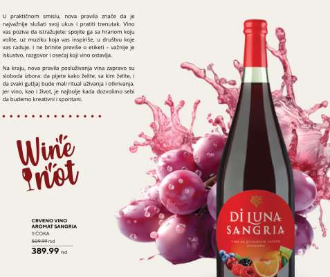 CRVENO VINO AROMAT SANGRIA 1 l ČOKA