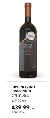 CRVENO VINO PINOT NOIR