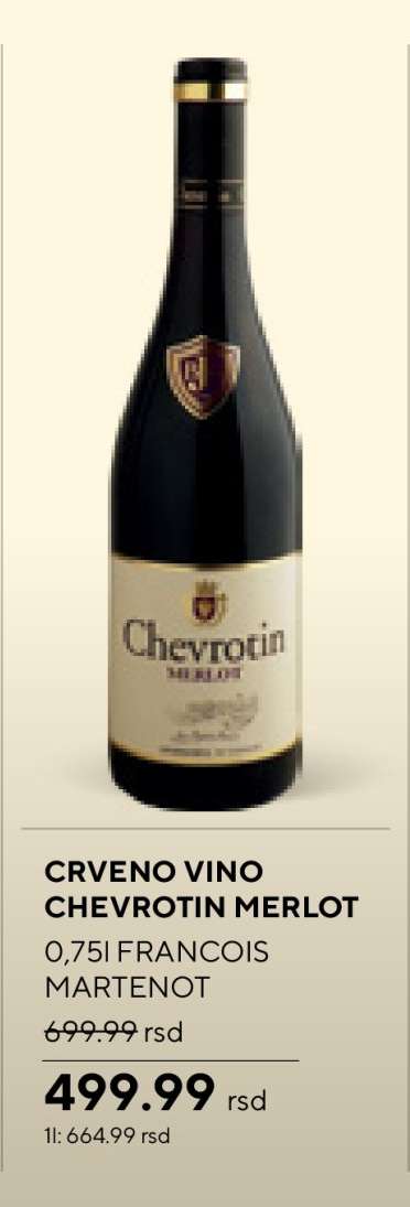 CRVENO VINO CHEVROTIN MERLOT