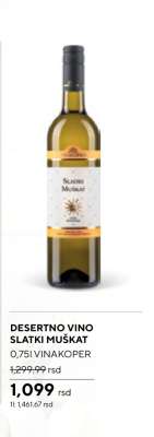 DESERTNO VINO SLATKI MUŠKAT