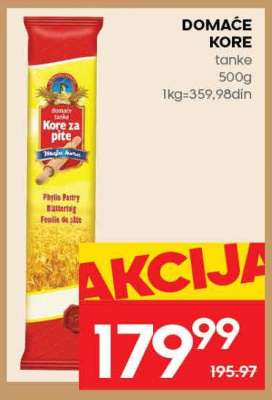 DOMAĆE KORE