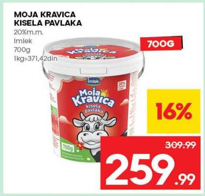 MOJA KRAVICA KISELA PAVLAKA