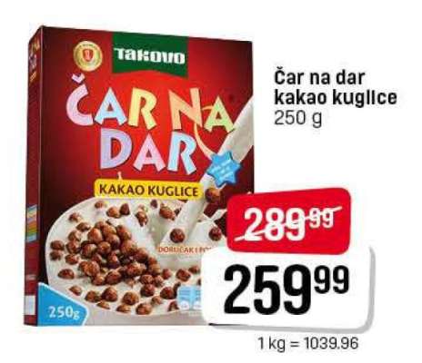 Čar na dar kakao kuglice