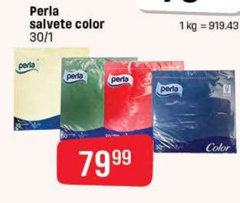 Perla salvete color 30/1