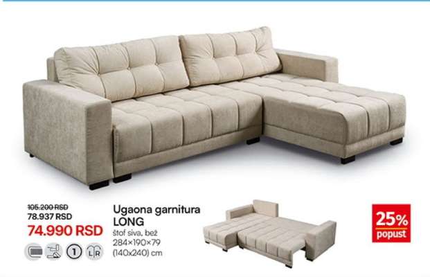 Ugaona garnitura LONG