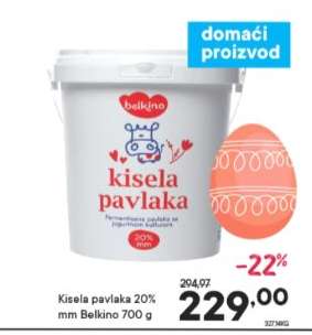 Kisela pavlaka 20%mm Belkino 700 g