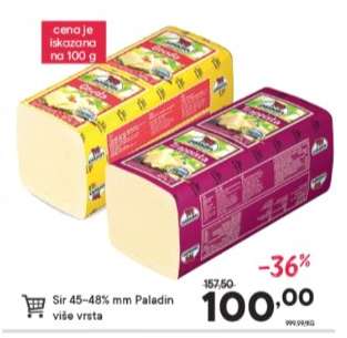 Sir 45–48% mm Paladin više vrsta