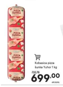 Kobasica pizza šunka Yuhor 1 kg