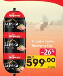 Kobasica alpska Neoplanta 1 kg