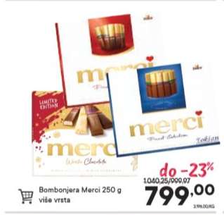 Bombonjera Merci 250 g