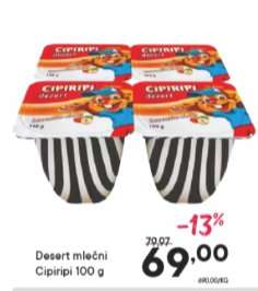 Desert mlečni Cipiripi 100 g