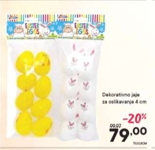 Dekorativno jaje za oslikavanje 4 cm