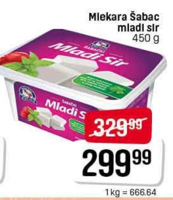 Mlekara Šabac mladi sir