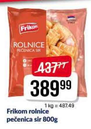 Frikom rolnice pečenica sir 800g