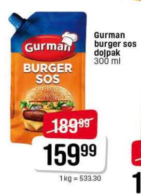 Gurman burger sos dolpak