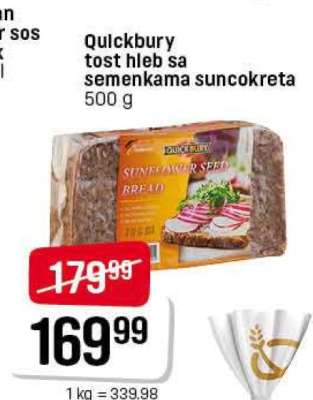 Quickbury tost hleb sa semenkama suncokreta
