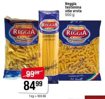 Reggia testenina više vrsta