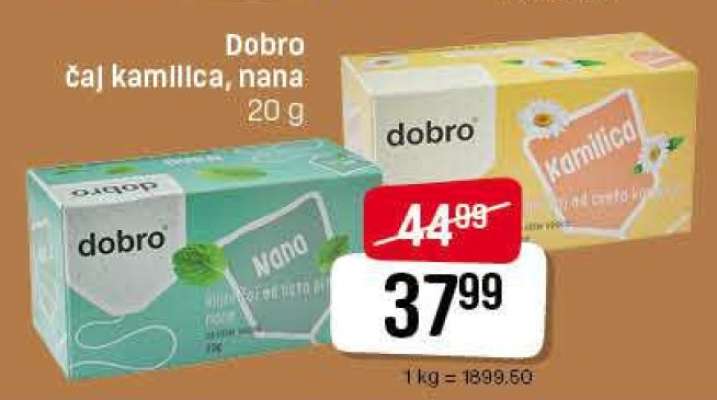 Dobro čaj kamilica, nana