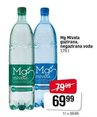 Mg Mivela gazirana, negazirana voda