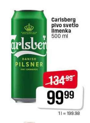 Carlsberg pivo svetlo limenka