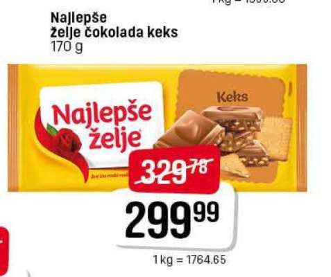 Najlepše želje čokolada keks