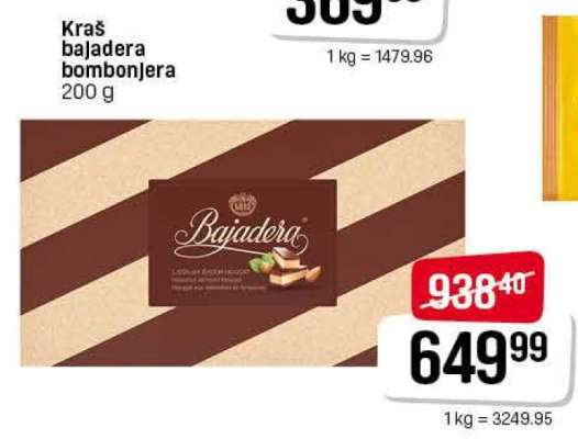 Kraš bajadera bombonjera