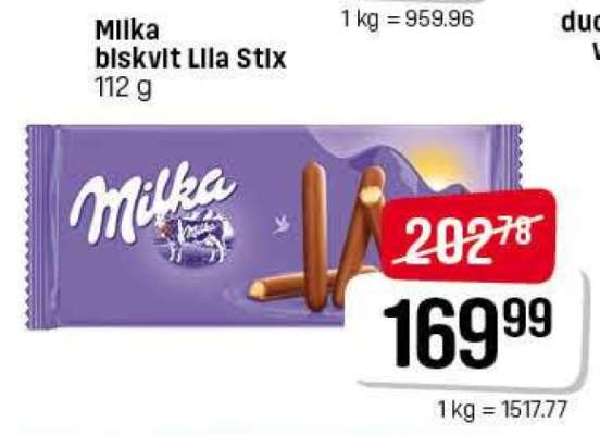 Milka biskvit Lila Stix
