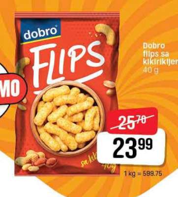Dobro Flips sa kikirikijem 40g