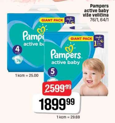 Pampers active baby