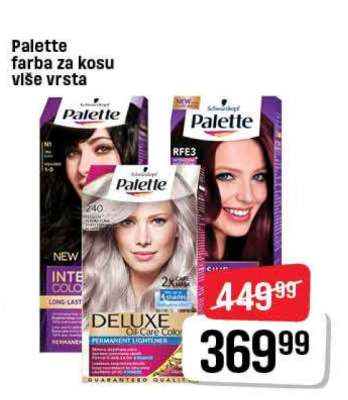 Palette farba za kosu