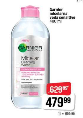 Garnier micelarna voda sensitive 400 ml