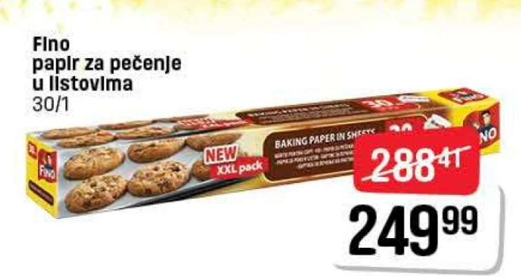 Fino papir za pečenje u listovima