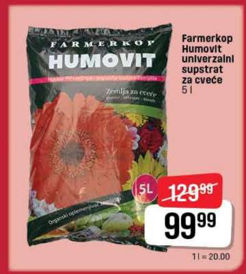 Farmerkop Humovit univerzalni supstrat za cveće