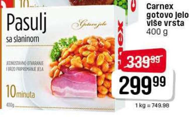 Carnex gotovo jelo više vrsta