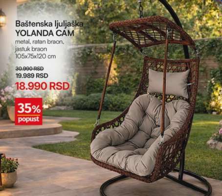 Baštenska ljuljaška YOLANDA CAM