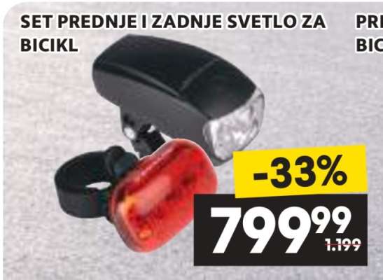 SET PREDNJE I ZADNJE SVETLO ZA BICIKL