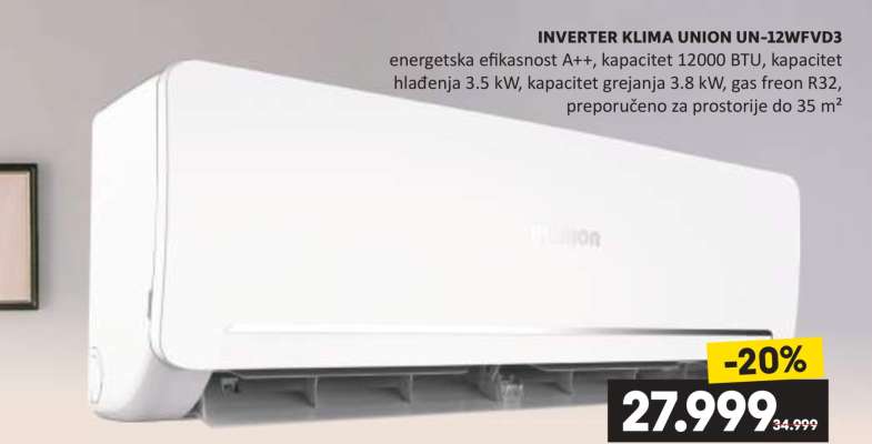 INVERTER KLIMA UNION UN-12WFVD3