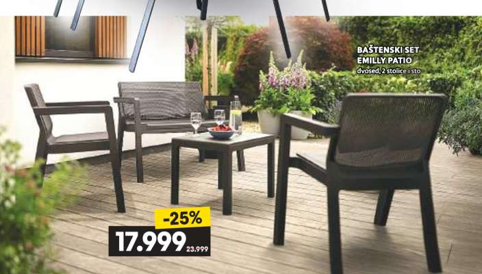 BAŠTENSKI SET EMILLY PATIO
