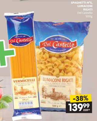 SPAGHETTI N°5, LUMACONI RIGATI