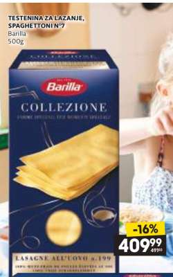 TESTENINA ZA LAZANJE, SPAGHETTONI N°7