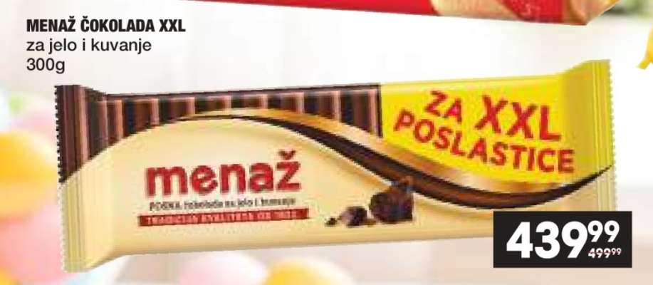 MENAŽ ČOKOLADA XXL
