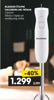 BLENDER ŠTAPNI HAUSBERG HB-7674AB