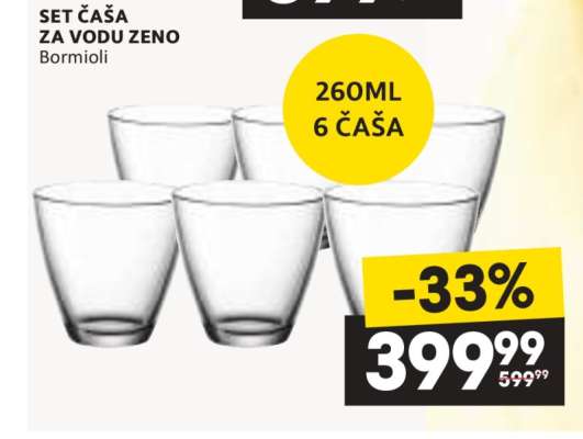 SET ČAŠA ZA VODU ZENO