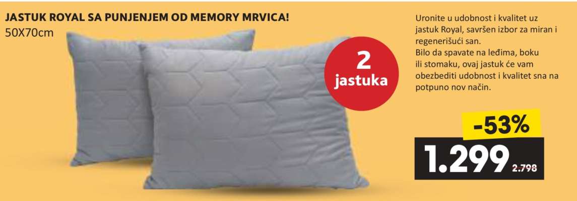 JASTUK ROYAL SA PUNJENJEM OD MEMORY MRVICA