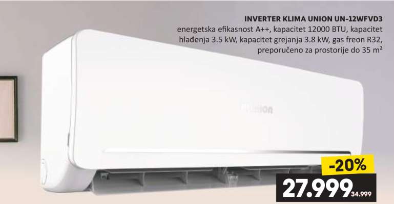 INVERTER KLIMA UNION UN-12WFVD3